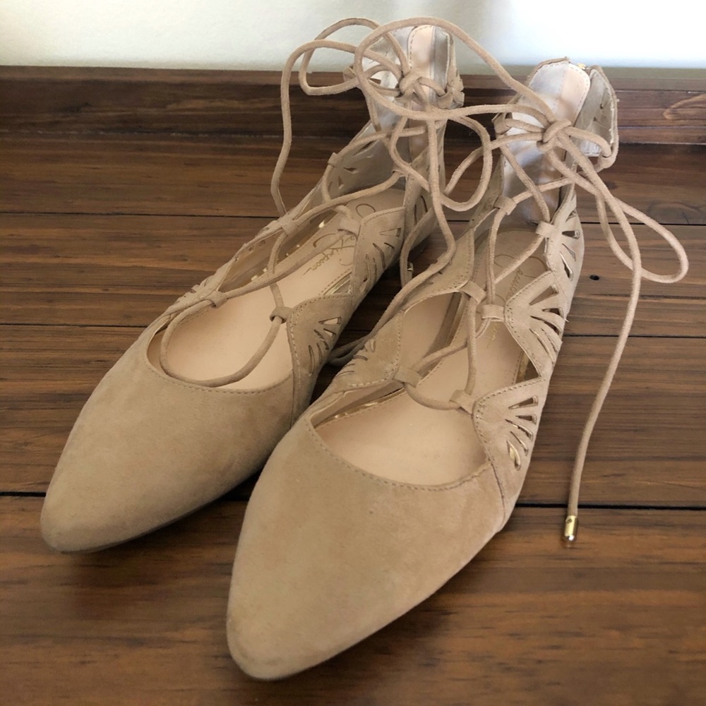 Jessica Simpson Zellen Ballet Lace up Flats